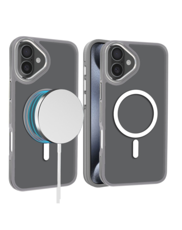 iPhone 16 Plus Slim Non-Slip Translucent Matte Wireless Charging Case - GRAY (Only Ground Shipping)