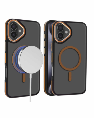 Slim Non-Slip Translucent Matte Wireless Charging Case (ORANGE) for iPhone 16 Plus (Only Ground Shipping)