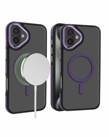 Slim Non-Slip Translucent Matte Wireless Charging Case (PURPLE) for iPhone 16 Plus (Only Ground Shipping)