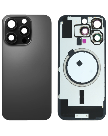 Back Glass with MagSafe Magnet for iPhone 16 Pro (NO LOGO) (BLACK TITANIUM)