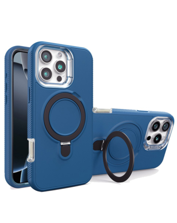 Support Heavy Duty Case with Wireless Charging Kickstand - ROYAL BLUE for iPhone 16 Pro (Only Ground Shipping)