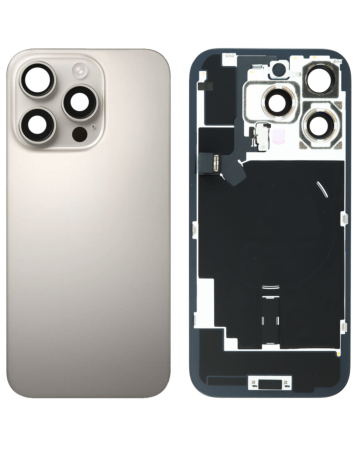 Back Glass with Frame and MagSafe Magnet for iPhone 16 Pro (NATURAL TITANIUM) (Service Pack)