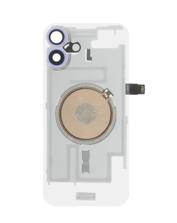 Clear Back Glass with Wireless NFC and MagSafe Magnet for iPhone 16 Plus (NO LOGO) (ULTRAMARINE)