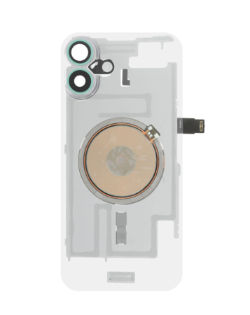 Clear Back Glass with Wireless NFC and MagSafe Magnet for iPhone 16 Plus (NO LOGO) (TEAL)