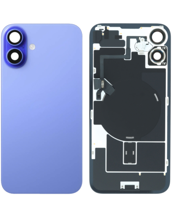 Back Glass with Frame and MagSafe Magnet for iPhone 16 Plus (BLUE TITANIUM) (Service Pack)
