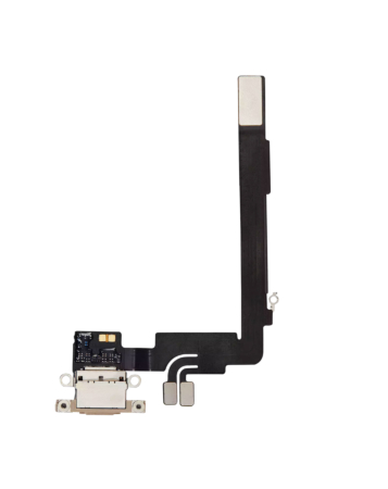 Buy the premium Charging Port Flex Cable in Desert Titanium for the iPhone 16 Pro Max.