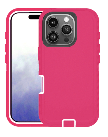 Heavy Duty Case for iPhone 16 Pro Max (HOT PINK) (Only Ground Shipping)