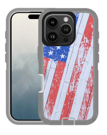 Heavy Duty Case for iPhone 16 Pro (US FLAG) (Only Ground Shipping)