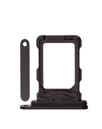 Purchase the Dual SIM Card Tray in Black Titanium for iPhone 16 Pro and 16 Pro Max.