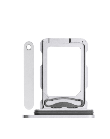 Buy the Dual SIM Card Tray in White Titanium for iPhone 16 Pro and 16 Pro Max.