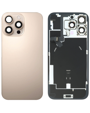 Back Glass with Frame and MagSafe Magnet for iPhone 16 Pro Max (DESERT TITANIUM) (Service Pack)