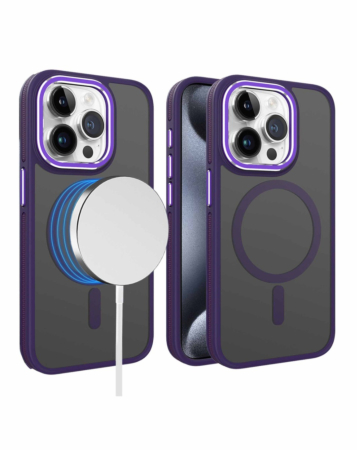 Slim Non-Slip Translucent Matte Wireless Charging Case (PURPLE) for iPhone 16 Pro (Only Ground Shipping)