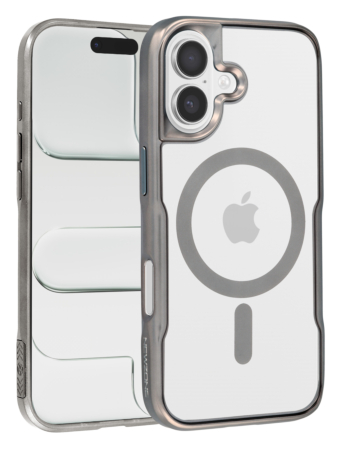Glossy & Transparent Magnetic Case - TITANIUM for iPhone 17 (Only Ground Shipping)
