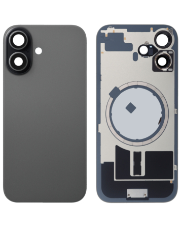 Back Glass with Frame and MagSafe Magnet for iPhone 17 (NO LOGO) (BLACK)