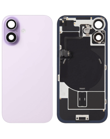 Back Glass with Frame and Wireless NFC Charging Flex and MagSafe Magnet for iPhone 17 (NO LOGO) (LAVENDER)