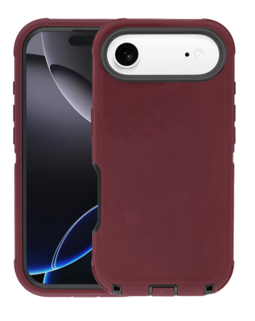 Heavy Duty Case for iPhone Air (MAROON & BLACK) (Only Ground Shipping)