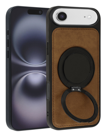 Slim Leather Case with Wireless Charging Kickstand - BROWN for iPhone Air (Only Ground Shipping)