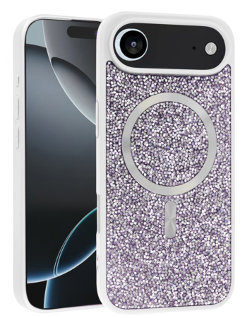 Thin Wireless Charging Bling Diamond Crystal Case - WHITE for iPhone Air (Only Ground Shipping)
