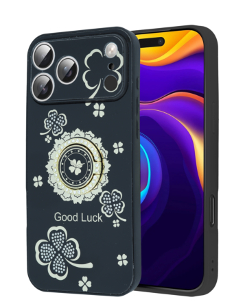 Luxury Diamond Shiny Cases with Ring - BLACK for iPhone 17 Pro (Only Ground Shipping)