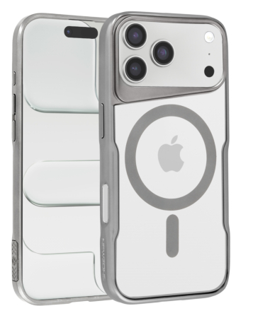Glossy & Transparent Magnetic Case - SILVER for iPhone 17 Pro (Only Ground Shipping)