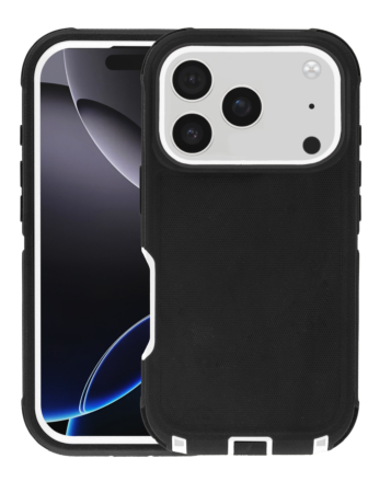 Heavy Duty Case for iPhone 17 Pro Max (BLACK & WHITE) (Only Ground Shipping)