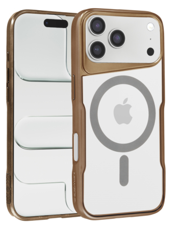 Glossy & Transparent Magnetic Case - DESERT GOLD for iPhone 17 Pro Max (Only Ground Shipping)