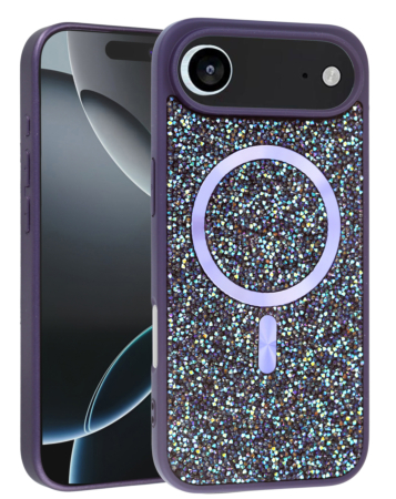 Thin Wireless Charging Bling Diamond Crystal Case - PURPLE for iPhone Air (Only Ground Shipping)