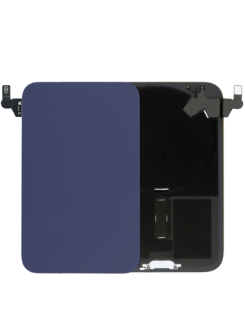 Back Glass with Frame and Wireless NFC Charging Flex and MagSafe Magnet for iPhone 17 Pro (NO LOGO) (DEEP BLUE)