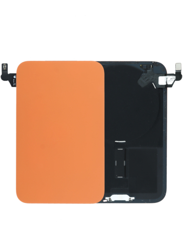 Back Glass with Frame and Wireless NFC Charging Flex and MagSafe Magnet for iPhone 17 Pro (NO LOGO) (COSMIC ORANGE)