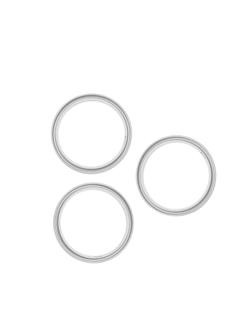 Back Camera Bezel Ring Only for iPhone 17 Pro / 17 Pro Max (Silver) (3 Piece Set)