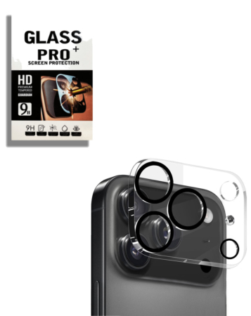 Back Camera Tempered Glass for iPhone 17 Pro (Black-Edged)