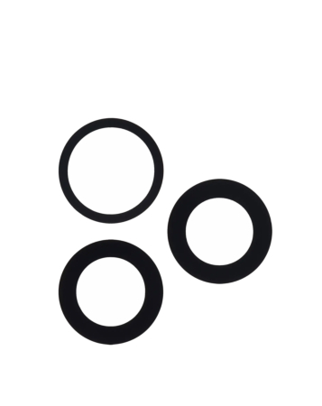 Back Camera Lens (Glass Only) with Adhesive for iPhone 17 Pro / 17 Pro Max (3 Piece Set) (Aftermarket)