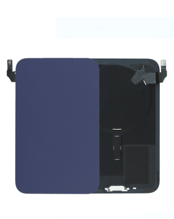 Back Glass with Frame and Wireless NFC Charging Flex and MagSafe Magnet for iPhone 17 Pro Max (NO LOGO) (DEEP BLUE)