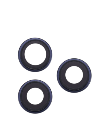 Back Camera Lens with Bracket for iPhone 17 Pro Max / 17 Pro (DEEP BLUE) (3 Piece Set) (Aftermarket)