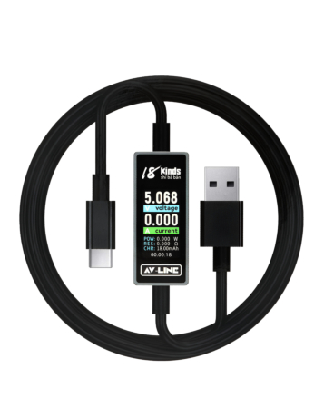 18 Kinds AV-Line Pro 1.2M Intelligent Detection of Charging Data Cable - USB C to A