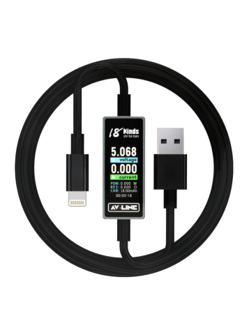 18 Kinds AV-Line Pro 1.2M Intelligent Detection of Charging Data Cable - USB L to A