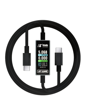18 Kinds AV-Line Pro 1.2M Intelligent Detection of Charging Data Cable USB C-C