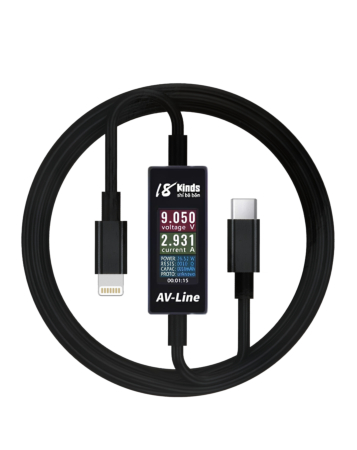 18 Kinds AV-Line Pro 1.2M Intelligent Detection of Charging Data Cable - USB C to L