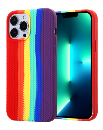 Serrated Silicone Case - RAINBOW for iPhone 12 Pro Max (Only Ground Shipping)