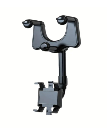 Rearview Mirror Smartphone Clip Mount - BLACK (Only Ground Shipping)