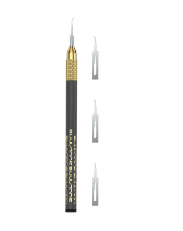 2UUL DA12 MicroFix Hook for Phone PCB Underfill Clean 3 Blades w/ Ultralight Carbon Fiber Holder Set