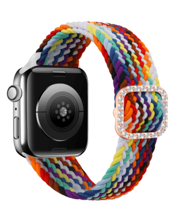 iWatch (38/40/41mm) Nylon Colorful Sport Band with Stone Clip - 9 (Only Ground Shipping)