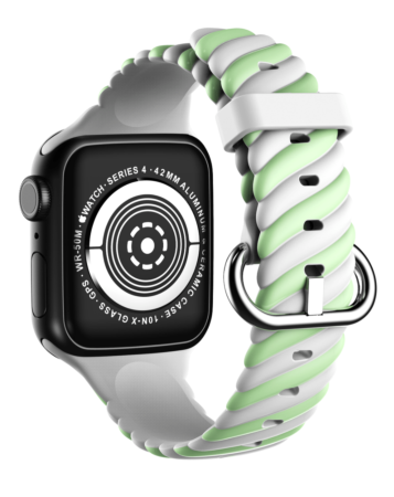 iWatch (38/40/41mm) Braided Colorful Silicone Band - TEAL (Only Ground Shipping)