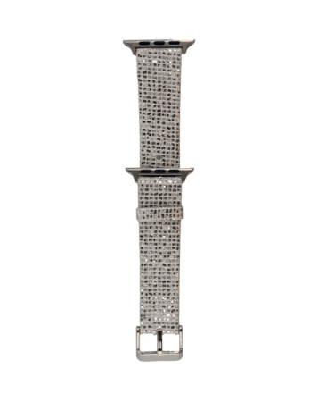 iWatch (38/40/41mm) Bling Silicone Glitter Sport Women Band - SILVER (Only Ground Shipping)