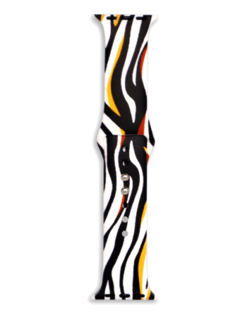 iWatch (38/40/41mm) Printing Desing Silicone Band - D18 (Only Ground Shipping)