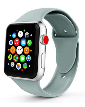 iWatch (42/44/45/49mm) Silicone Band - CLOUDY GRAY (Only Ground Shipping)