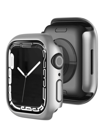 iWatch 41mm Hard PC Bumper Case with Tempered Glass - SILVER (Only Ground Shipping)