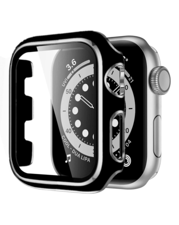 iWatch 42mm Shinny Hard PC Bumper Case - BLACK & SILVER (Only Ground Shipping)