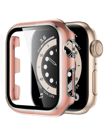iWatch 42mm Shinny Hard PC Bumper Case - PINK & SILVER (Only Ground Shipping)