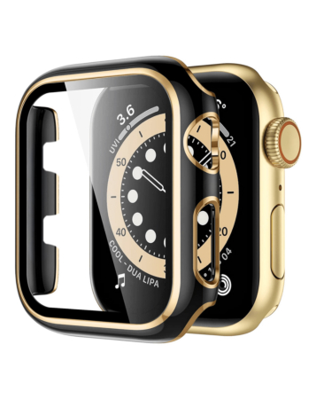 iWatch 42mm Shinny Hard PC Bumper Case - BLACK & GOLD (Only Ground Shipping)